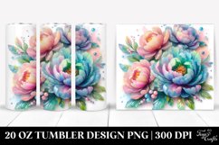 Detailed Peonies Tumbler | 20 oz Tumbler Product Image 1