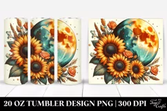 Vibrant Sunflower Half Moon | 20 oz Tumbler Product Image 1
