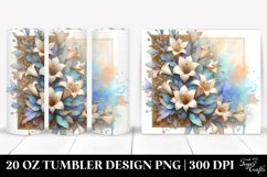 Abstract Stained Lobelia 20 Oz Tumbler Product Image 1