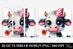 Cute Baby Cow with Party Hat Clipart Product Image 1