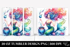 Funny Vibrant Mermaid Drawing | 20 oz Tumbler Product Image 1