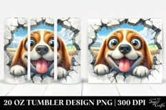 Crazy Watercolor Beagle | 20 oz Tumbler Product Image 1