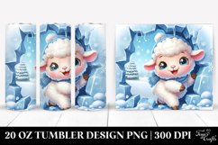 Cute Baby Lamb in Winter 20 Oz Tumbler Product Image 1