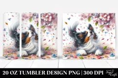 Watercolor Pastel Tumbling Dog | 20 oz Tumbler Product Image 1