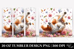 Watercolor Pastel Tumbling Dog | 20 oz Tumbler Product Image 1