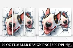 Cute Crazy Bull Terrier Tumbler Product Image 1