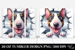 Cute Crazy Bull Terrier Tumbler Product Image 1