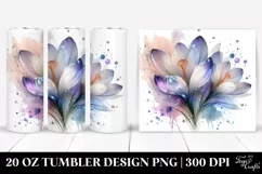 Shiny Crocus, Transparent 20 Oz Tumbler Product Image 1