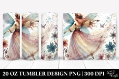 Boho Fairy Watercolor Clipart, Transparent 20 Oz Tumbler Product Image 1