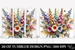 Colorful Bouquet with Foxglove | 20 Oz Tumbler Product Image 1