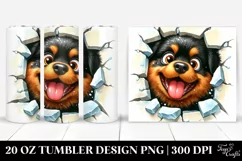 Cute Crazy Rottweiler Tumbler Product Image 1