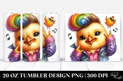 Happy Chicken Poses, Transparent 20 Oz Tumbler Product Image 1