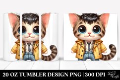 Baby Cat Big Eyes Raincoat | 20 Oz Tumbler Product Image 1