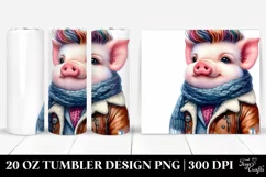 Modest Pig Poses, Transparent 20 Oz Tumbler Product Image 1