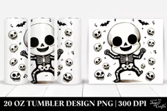 Funny Skeleton Haloween Clipart 20 Oz Tumbler Product Image 1
