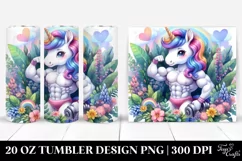 Baby Unicorn Body Builder | 20 Oz Tumbler Product Image 1