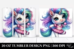 Funky Dancing Baby Unicorn Clipart, High-Res 20 Oz Tumbler Product Image 1
