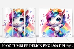 Funky Dancing Baby Unicorn Clipart, High-Res 20 Oz Tumbler Product Image 1