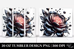 Glossy Marble Camellia | 20 Oz Tumbler Product Image 1