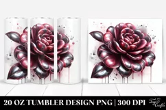 Glossy Marble Camellia | 20 Oz Tumbler Product Image 1
