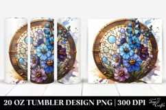 Detailed Stained Delphinium | 20 Oz Tumbler Product Image 1