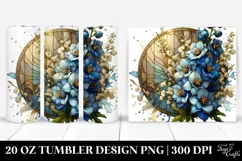 Detailed Stained Delphinium | 20 Oz Tumbler Product Image 1