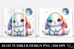 Colorful Baby Rabbit Moon | 20 Oz Tumbler Product Image 1