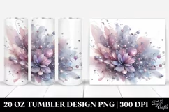 Abstract Lilac Tumbler | 20 oz Tumbler Product Image 1