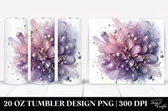 Abstract Lilac Tumbler | 20 oz Tumbler Product Image 1