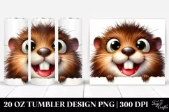 Crazy Watercolor Muskrat | 20 oz Tumbler Product Image 1