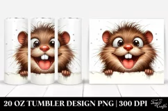 Cute Funny Muskrat Peek | 20 Oz Tumbler Product Image 1