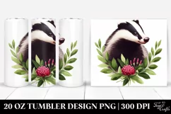 Simple Watercolor Badger | 20 Oz Tumbler Product Image 1