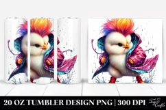 Cute Baby Chicken Dancing with Raincoat | 20 oz Tumbler Product Image 1