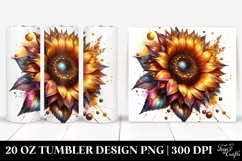 Glossy Sunflower Shiny Material | 20 Oz Tumbler Product Image 1