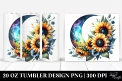 Colorful Sunflower Half Moon | 20 oz Tumbler Product Image 1