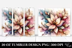 Abstract Pastel Wooden Magnolia Clipart Product Image 1