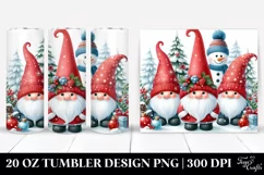 Festive Gnomes with Snowman 20 Oz Tumbler Product Image 1