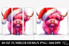 Cute Watercolor Pink Cow Clipart Product Image 1