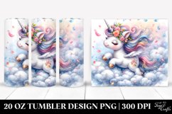 Baby Unicorn with Spring Petals | 20 Oz Tumbler Product Image 1