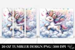 Baby Unicorn with Spring Petals | 20 Oz Tumbler Product Image 1