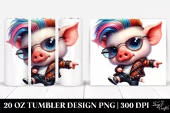 Expressive Baby Pig Dancing 20 Oz Tumbler Product Image 1