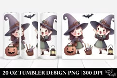 Simple Excited Witch,Watercolor | 20 oz Tumbler Product Image 1
