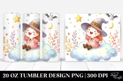 Simple Excited Witch,Watercolor | 20 oz Tumbler Product Image 1