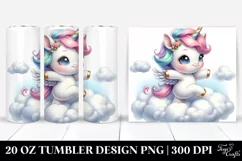 Cute Baby Unicorn as Dancer | 20 Oz Tumbler Product Image 1