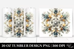 Digital Snowflake Image Clipart 20 Oz Tumbler Product Image 1