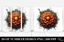 Wooden Stained Marigold | 20 Oz Tumbler Product Image 1