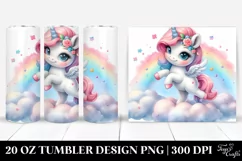 Baby Unicorn Posing as Dancer | 20 Oz Tumbler Product Image 1