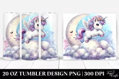 Cute Baby Unicorn on Cloud | 20 Oz Tumbler Product Image 1
