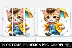 Cute Baby Cat Running | 20 oz Tumbler Product Image 1