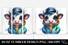 Cute Expressive Cow 20 Oz Tumbler Product Image 1